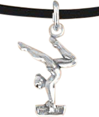 Gymnast On Balance Beam Necklace, Adjustable, Hypoallergenic, Nickel, Lead & Cadmium Free!