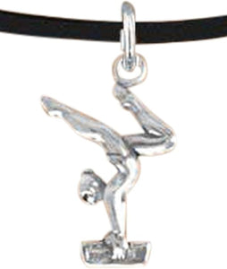 Gymnast On Balance Beam Necklace, Adjustable, Hypoallergenic, Nickel, Lead & Cadmium Free!