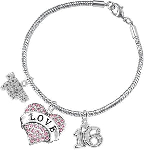 The Perfect Gift Sweet Sixteen Hypoallergenic Love Safe-Nickel, Lead & Cadmium Free!