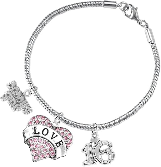 The Perfect Gift Sweet Sixteen Hypoallergenic Love Safe-Nickel, Lead & Cadmium Free!