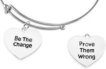 Be The Change, Prove Them Wrong, On MIracle Wire Adjustable Bracelet, Hypoallergenic Safe-Nickel, Lead And Cadmium Free