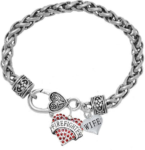 Firefighter Wife Bracelet, Hypoallergenic, Safe-Nickel, Lead, Cadmium Free