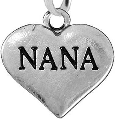 Nana Heart Charm Fishhook Earring Hypoallergenic, Safe-Nickel, Lead & Cadmium Free!