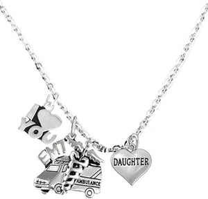EMT, Daughter Adjustable Necklace, Hypoallergenic, Safe-Nickel, Lead, Cadmium Free