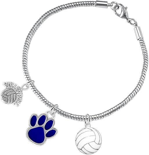 Blue Paw Volleyball, Adjustable, Safe-Hypoallergenic, Nickel, Lead and Cadmium Free