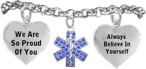 The Perfect Gift Crystal EMT, We Are So Proud Of You Hypoallergenic Bracelet, Nickel, Lead, Free