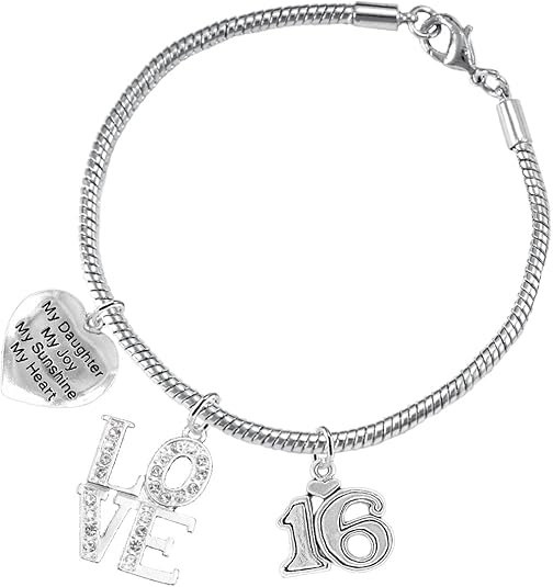 Sweet Sixteen Hypoallergenic My Daughter, My Joy, My Sunshine Nickel, Lead, Free