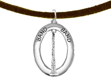 Band Clairinet Player Hypoallergenic Adjustable Necklace, Safe-Nickel, Lead Free