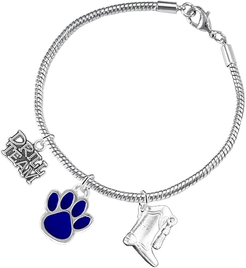 The, Drill Team Jewelry Blue Paw Hypoallergenic Adjustable, Safe-Nickel, Lead Free