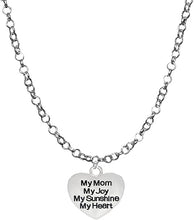 Message Jewelry, My Mom, My Joy, My Sunshine, My Heart, Adjustable Necklace, Hypoallergenic, Safe-Nickel, Lead, Free