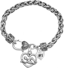 I Love Swimming #1 Heart Bracelet, Hypoallergenic, Safe-Nickel Free, No Poisonous Lead Or Cadmium