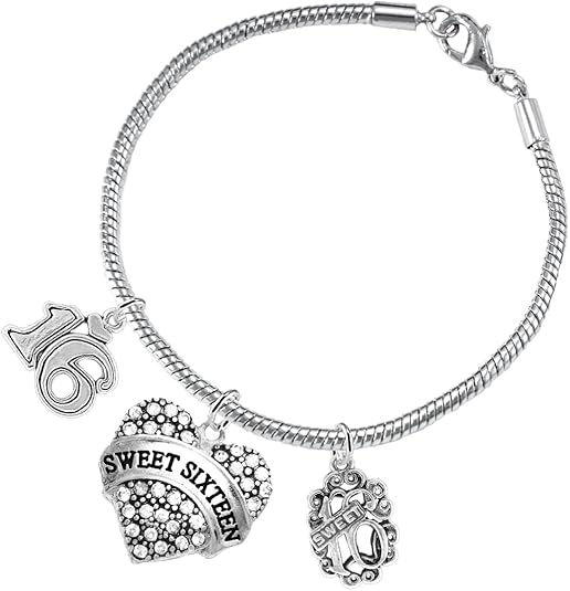 The Perfect Gift Sweet Sixteen Hypoallergenic Love Bracelet, Safe-Nickel, Lead & Cadmium Free!
