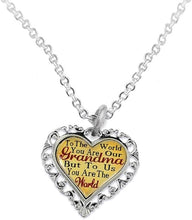 Grandma Heart Charm Necklace Hypoallergenic, Adjustable, Safe, Nickel, Lead & Cadmium Free