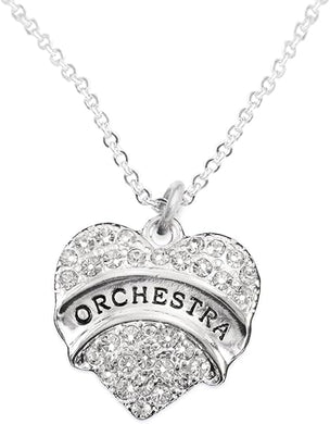 Orchestra Crystal Heart Hypoallergenic Safe Necklace Nickel, Lead Free