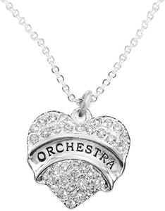 Orchestra Crystal Heart Hypoallergenic Safe Necklace Nickel, Lead Free