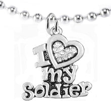 Army, I Love My Soldier, Adjustable Necklace Hypoallergenic, Safe-Nickel, Lead, Cadmium Free
