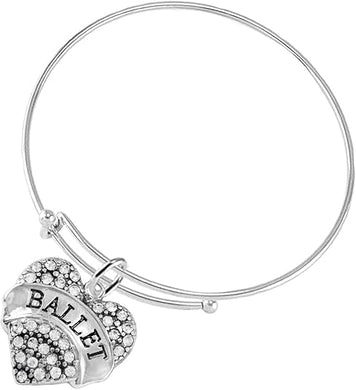 Ballet Crystal Heart Hypoallergenic Bracelet. Nickle and Lead Free!