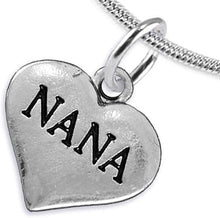 Nana Heart Charm Necklace Hypoallergenic, Adjustable, Safe, Nickel, Lead & Cadmium Free!