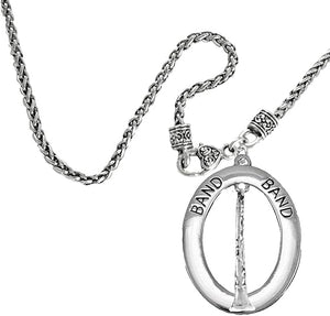 Band Clairinet Player Hypoallergenic Adjustable Necklace, Safe-Nickel, Lead Free