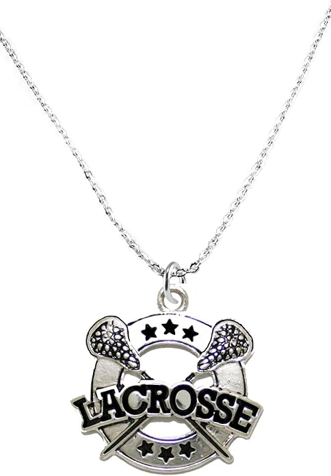 Lacrosse Necklace, Safe-Nickel, Lead & Cadmium Free!