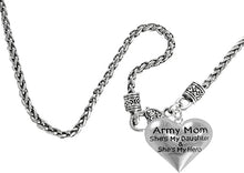Army, Enlisted Daughter, My Daughter is My Hero Necklace, Hypoallergenic, Safe-Nickel, Lead, Cadmium Free