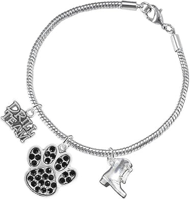 The, Drill Team Jewelry Black Crystal Paw Hypoallergenic Adjustable, Safe-Nickel, Lead Free
