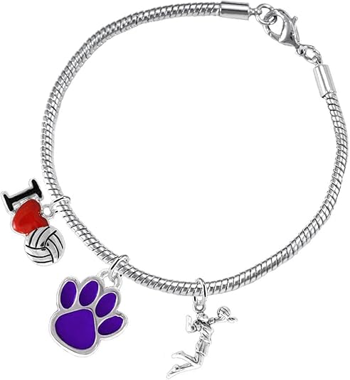 Purple Paw Volleyball, Adjustable, Safe-Hypoallergenic, Nickel, Lead Free