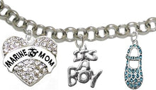 Marine's Mom's, Mom to Be, It's A Boy, Bracelet, Hypoallergenic, Safe-Nickel, Lead, Cadmium Free