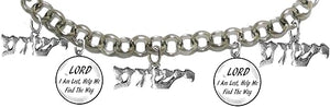 Messianic Lord I Am Lost, Help Me Find The Way And Yeshua Charm Bracelet,Adjustable, Hypoallergenic, Safe-Nickel, Lead, Cadmium Free