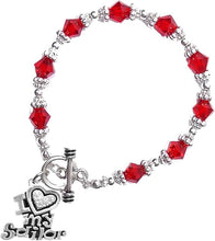 Navy, I Love My Sailor, Crystal Heart, Bracelet, Hypoallergenic, Safe-Nickel, Lead, Free