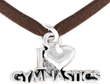 I Love Gymnastics Necklace, Adjustable, Hypoallergenic, Nickel, Lead & Cadmium Free