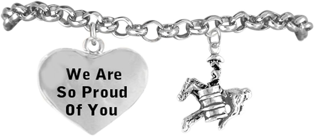 Barrel Racer We are So Proud Of You Adjustable, Hypoallergenic. Nickle, Lead Free