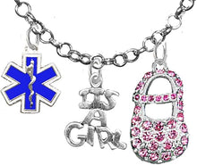 EMT, Paramedics Wife's, It's A Girl, Necklace, Hypoallergenic, Safe-Nickel, Lead, Cadmium Free
