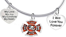 Firefighter Girlfriend, My Love, My Joy, My Sunshine, I Will Love You Forever Bracelet, Hypoallergenic, Safe-Nickel, Lead, Free
