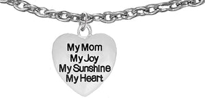 My Mom, My Joy, My Sunshine, My Heart, Adjustable Foot Anklet, Hypoallergenic, Safe-Nickel, Lead, And Poisonous Cadmium Free