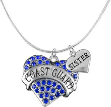 Coast Guard Sister Heart Necklace, Adjustable, Hypoallergenic, Will NOT Irritate Anyone with Sensitive Skin. Safe- Nickel, Lead and Cadmium Free