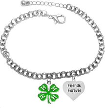 4H, Friends Forever Adjustable Charm Bracelet. Will Fit Everyone. What A Wonderful Gift For Yourself Or Someone Special, Gift Ready Comes In A Black Velvet Bag. Hand Made In America By U.S. Veterans