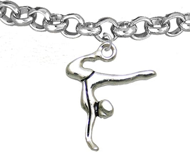 Gymnast Standing On Hands Charm Bracelet Safe-Nickel, Lead & Cadmium Free!