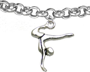 Gymnast Standing On Hands Charm Bracelet Safe-Nickel, Lead & Cadmium Free!