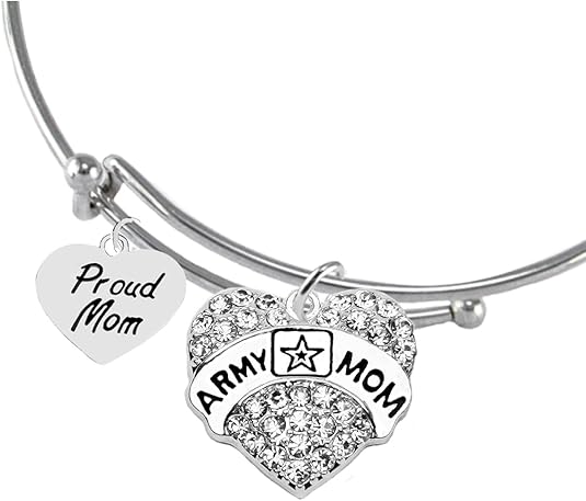The Proud Mom, Army Mom Hypoallergenic Adjustable Bracelet, Safe-Nickel, Lead, Cadmium Free