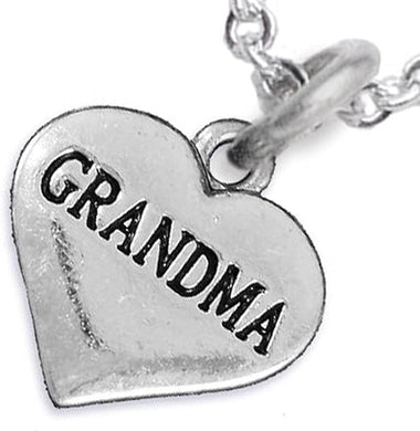 Grandma Heart Charm Necklace Hypoallergenic, Adjustable, Safe, Nickel, Lead & Cadmium Free!