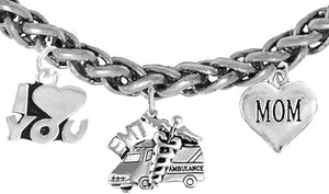EMT, Mom Wheat Chain Bracelet, Hypoallergenic, Safe-Nickel, Lead, Cadmium Free