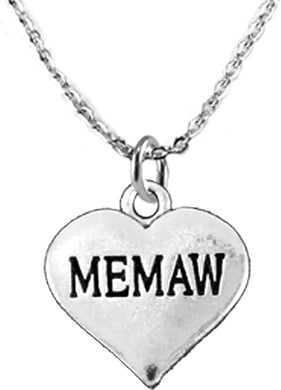 Memaw, She is Special, Show Her How Much You Love Her, Sterling Silver, Solid .925 Sterling, Not Plated Or Coated, 18 Inch Necklace, Charm, Nickel, Lead, Cadmium Free. Fast
