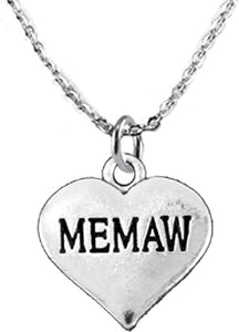Memaw, She is Special, Show Her How Much You Love Her, Sterling Silver, Solid .925 Sterling, Not Plated Or Coated, 18 Inch Necklace, Charm, Nickel, Lead, Cadmium Free. Fast