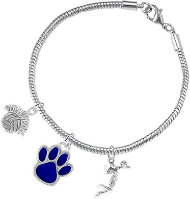 Blue Paw Volleyball, Adjustable, Safe-Hypoallergenic, Nickel, Lead and Cadmium Free