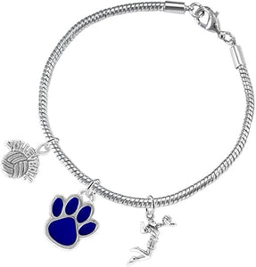 Blue Paw Volleyball, Adjustable, Safe-Hypoallergenic, Nickel, Lead and Cadmium Free