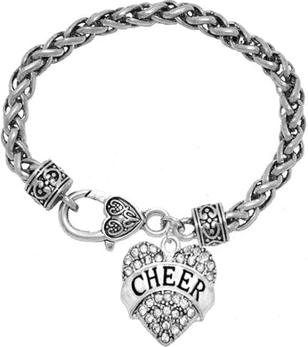 Cheer Crystal Heart Bracelet, Safe-Hypoallergenic, Nickel, Lead & Cadmium Free!