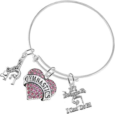 Gymnastic 3 Charm Bracelet Hypoallergenic, Safe-Nickel, Lead & Cadmium Free! FREE SHIPPING!