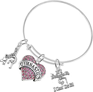 Gymnastic 3 Charm Bracelet Hypoallergenic, Safe-Nickel, Lead & Cadmium Free! FREE SHIPPING!