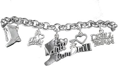 Drill Team, I Love Drill Team 5 Charm Bracelet, Hypoallergenic Safe-Nickel, Lead & Cadmium Free 1182-1181-1671-844-714B2
